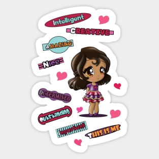 Latina Girl Sticker